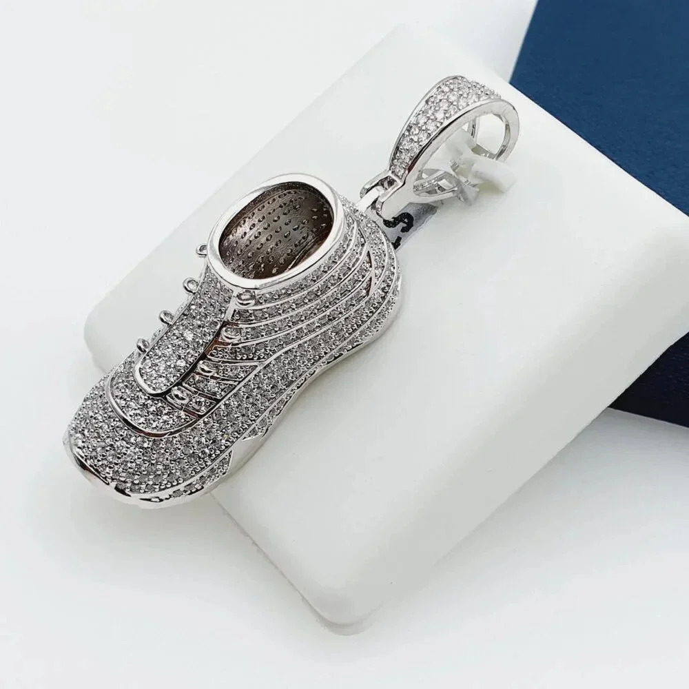 925 Sterling Silver Plated CZ Pendant, EVBRS642 - Picture 3 of 11